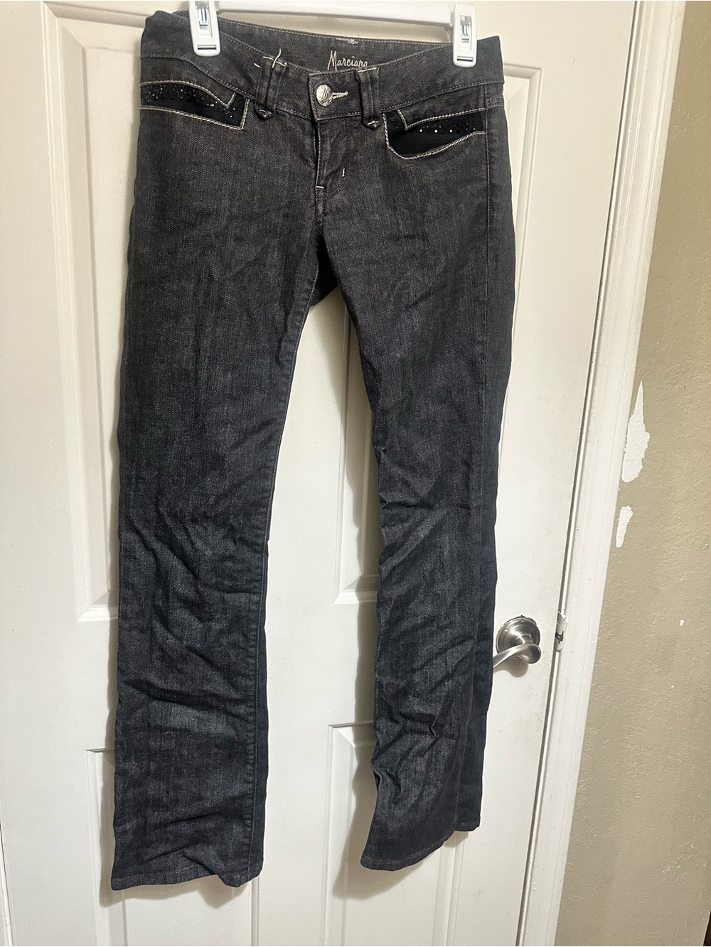 Marciano Men's Black Bootcut Jeans with Subtle Stud Detail